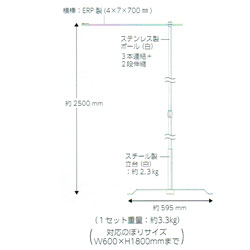 持ち運びポール・スタンドセットBの設置図