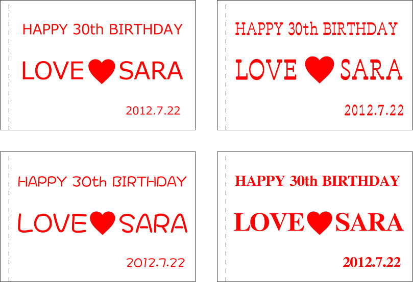 LOVE SARA 手旗 原稿イメージ