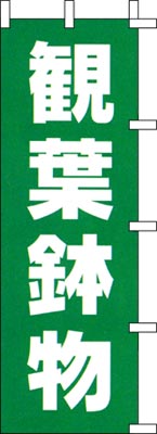 のぼり旗「観葉鉢物」