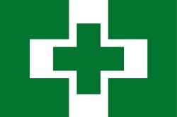 安全衛生旗(アクリル生地、70×105cm)