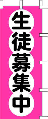 のぼり旗「生徒募集中」