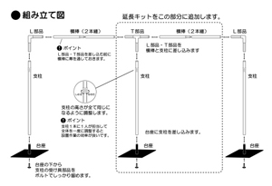 延長キット組み立て図