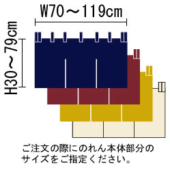 サイズオーダー麻のれん(Aタイプ)